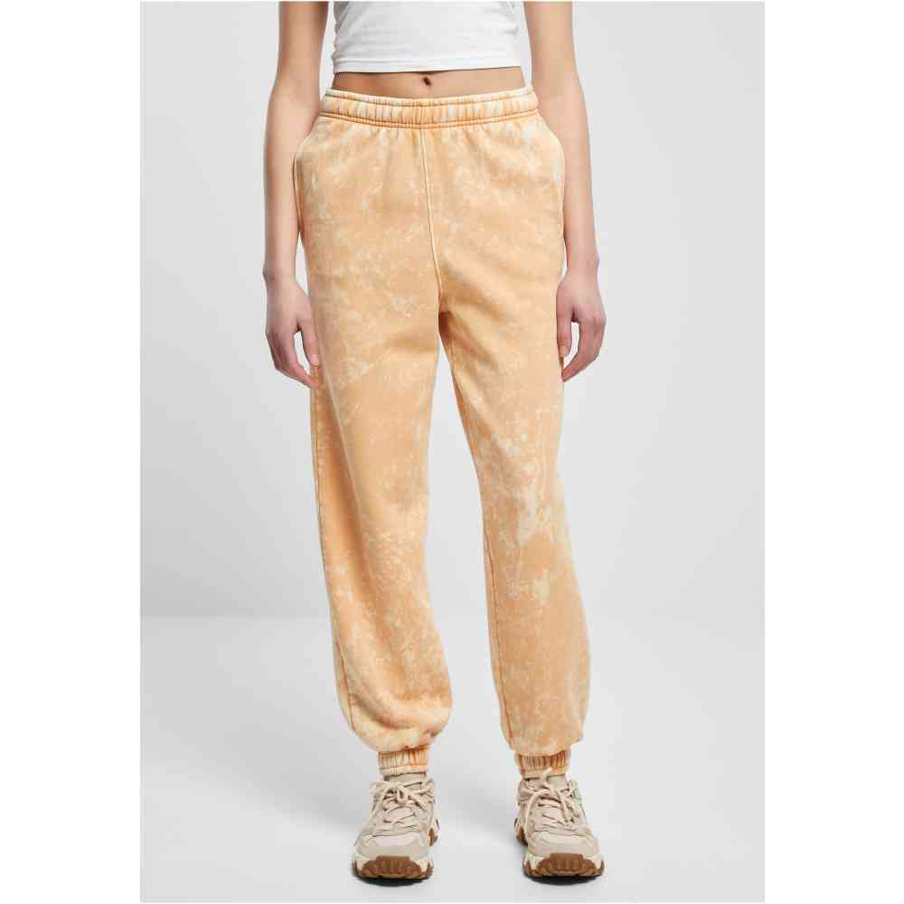 Urban Classics - Towel Washed Dames joggingbroek - Oranje